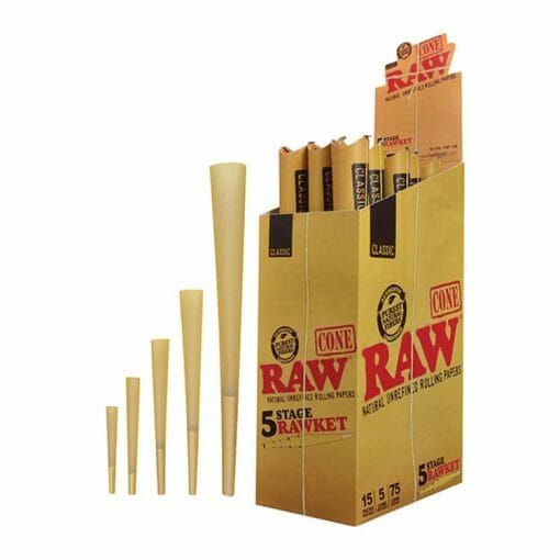 Raw Classic PreRoll Cone Rawket Stage 5 Preroll Cones Cannabox