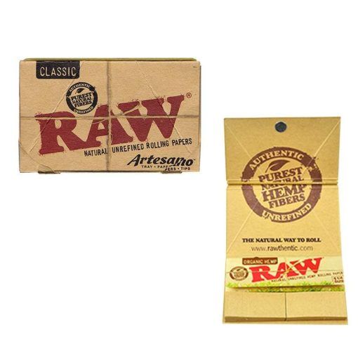Raw Artesano Rolling Papers + Tips & Rolling Tray
