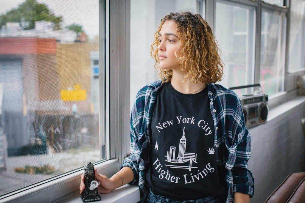 "Higher Living" – Cannabox TShirt (pictured)