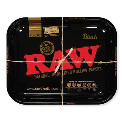 raw black tray