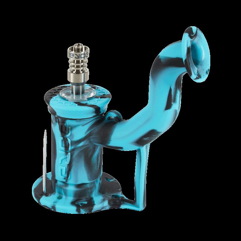 light blue silicone dab rig
