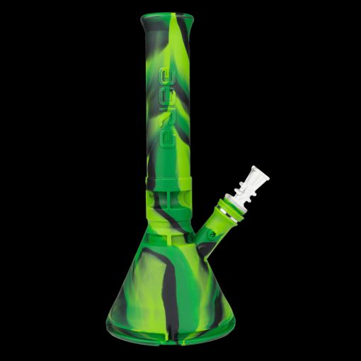 green eyce silicone beaker bong