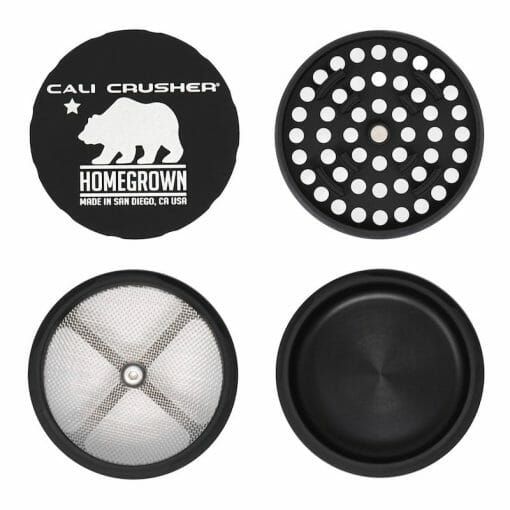 Cali Crusher Homegrown 4 Piece Grinder Black Flatly
