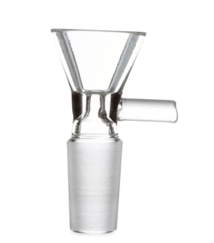 Funnel Style Bowl Clear Handle Glass Pipe