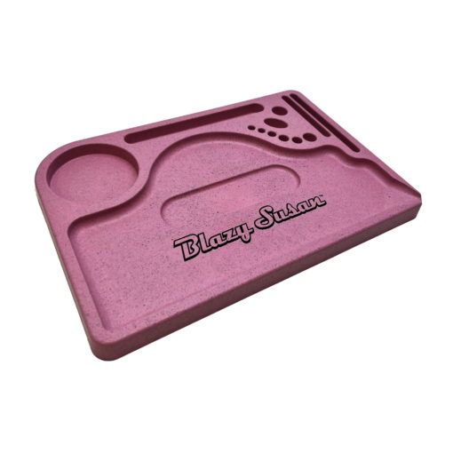 Blazy Susan Pink Hemp Rolling Tray