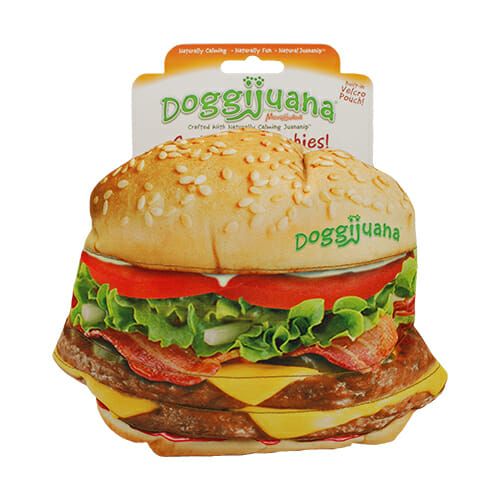 Doggijuana Refillable Cheeseburger Dog Toy