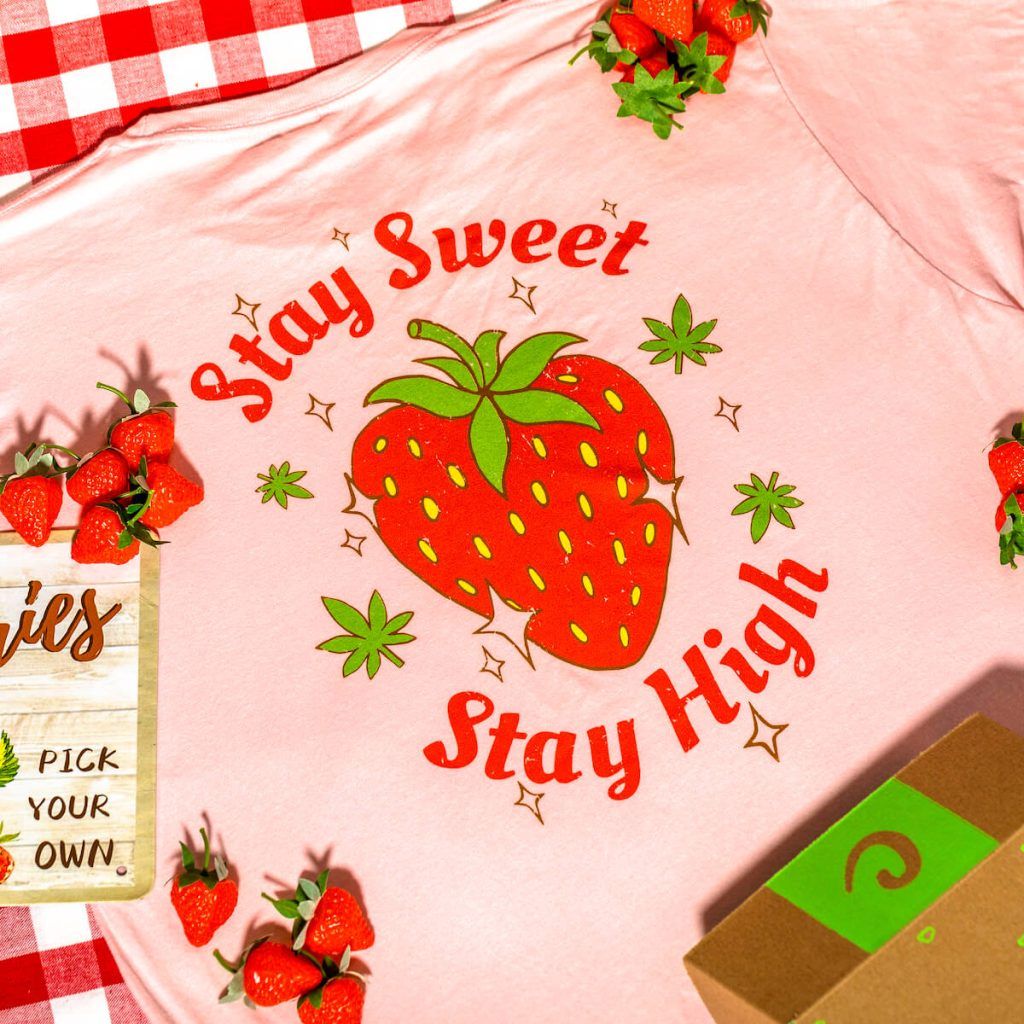 Cannabox July 2022 Strawberry Shirt
