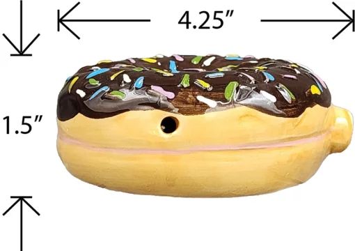 Chocolate Donut Hand Pipe Dimensions