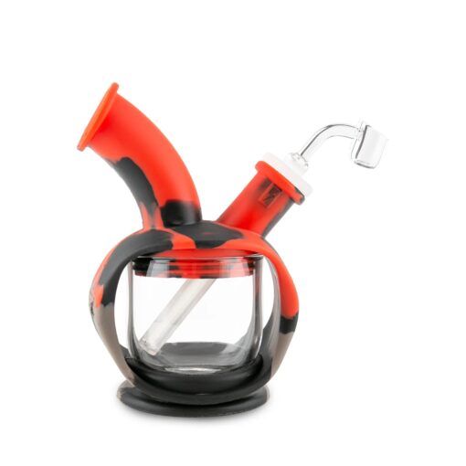 OOZE Silicone Kettle Bong - Black & Red