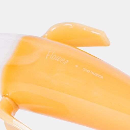 Edie Parker Glass Banana Hand Pipe Logo Side