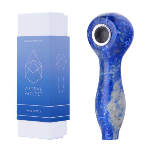 Astral Project Gemstone Spoon Pipe - Lapis Lazuli