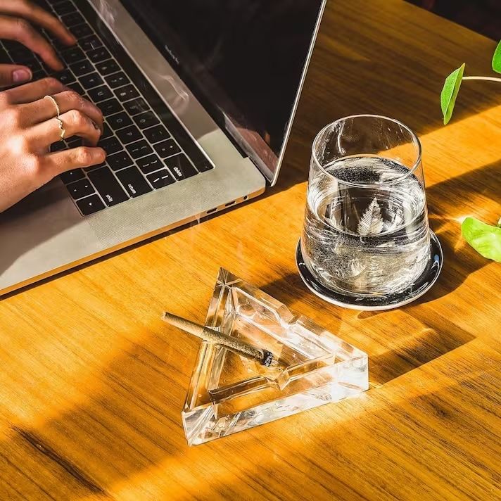 Crystal Ashtray Set