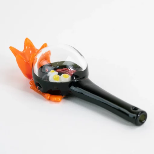 Empire 'Sausage & Eggs' Hand Pipe made from durable borosilicate glass, featuring a playful design that enhances functionality and aesthetics.