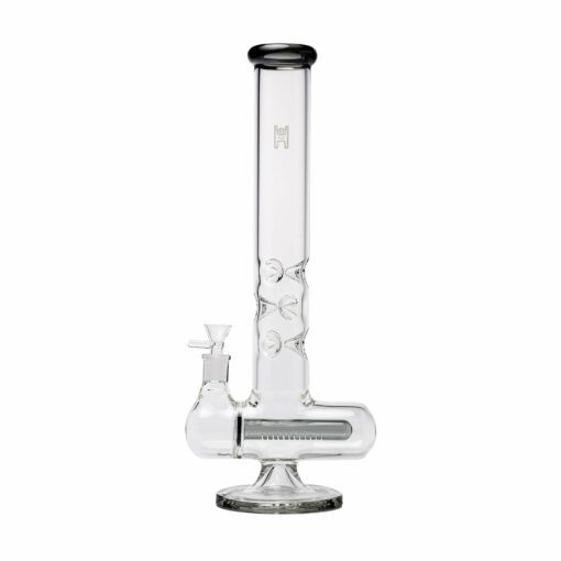 Human Grade Inline Tube Triple Ice Catch Glass Water Pipe - Image 4