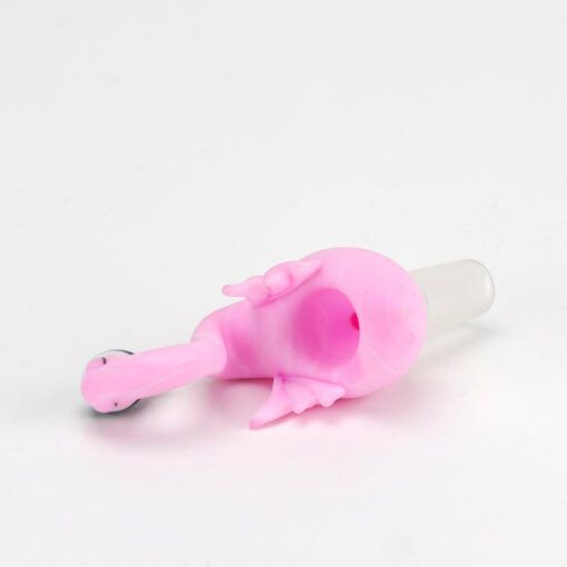 Empire Glassworks Frosted Pink Flamingo Bowl Piece - Image 2