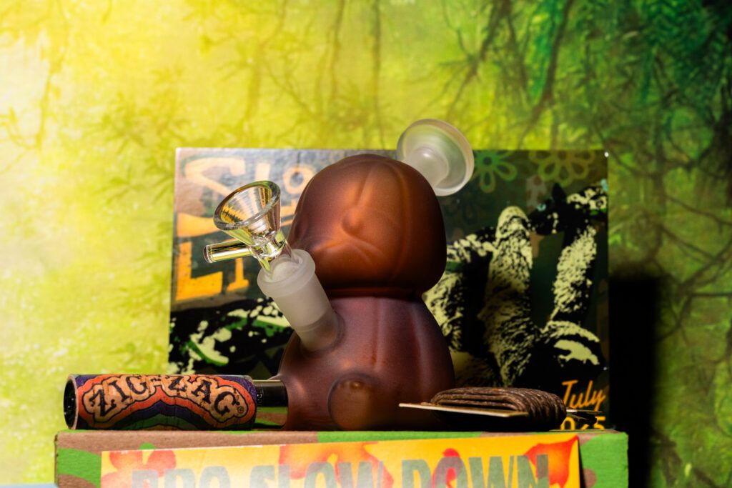 Cannabox July 2025 Slow Living Full Box Sloth Bong
