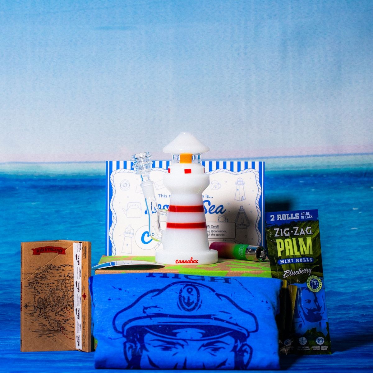 Cannabox September 2025 Lost at Sea Lighthouse Bong