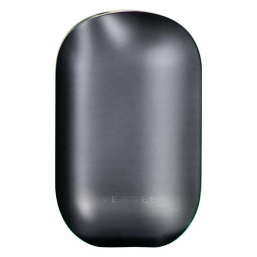 A sleek black Freeze Pipe Vape Pen, oval-shaped with "VESSEL" engraved near the bottom, is displayed against a plain white background.