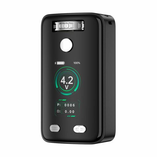 The Yocan Uni 3.0 Vaporizer is a black, rectangular device with a digital display showing 4.2V and battery level, plus front-panel buttons and indicators—perfect for your vaping needs.