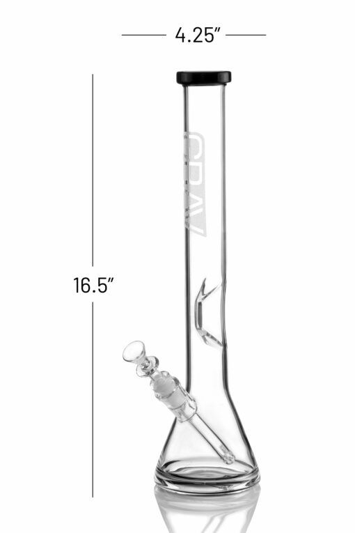 GRAV® Large, Black Accent Beaker Base Water Pipe - Image 2