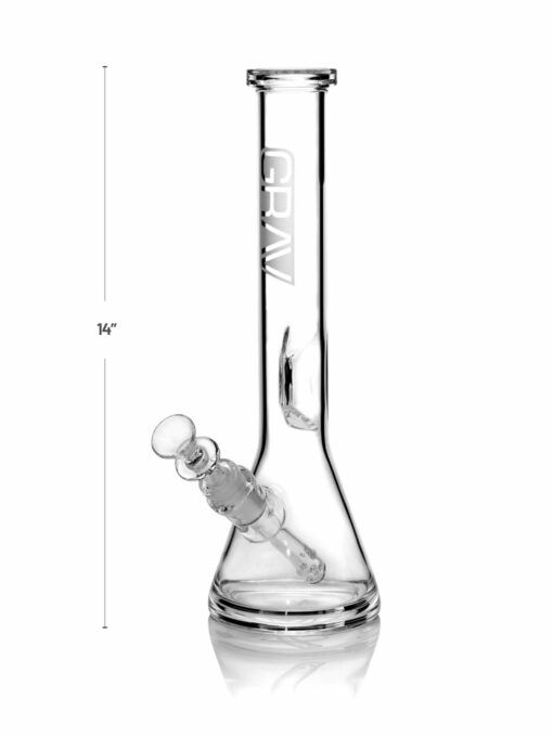 GRAV® Large, Clear Beaker Base Water Pipe - Image 2