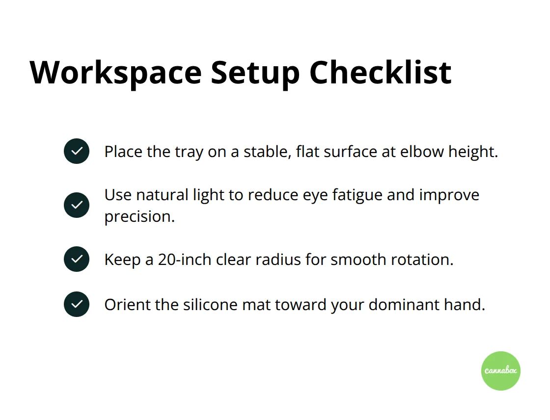 Checklist of positioning tips to optimize Blazy Susan tray setup