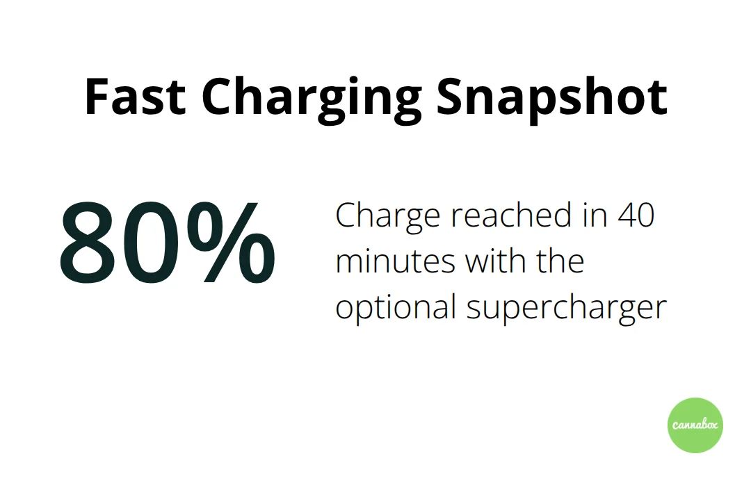 Chart showing the Mighty reaching 80% charge in 40 minutes with the supercharger - mighty by storz and bickel
