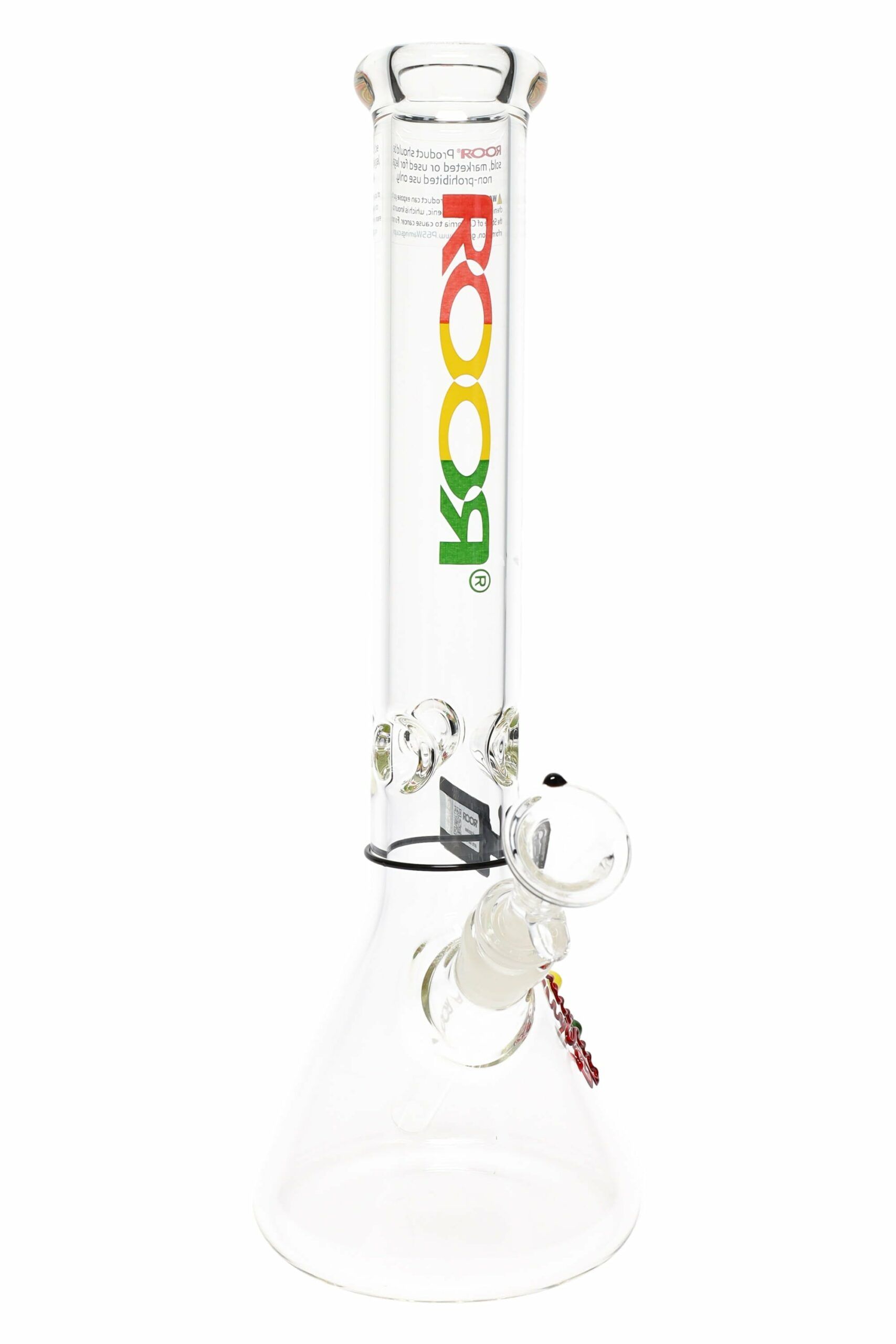 ROOR 14″ Thick Glass Beaker Bong – Ice Pinch – Assorted Decals
