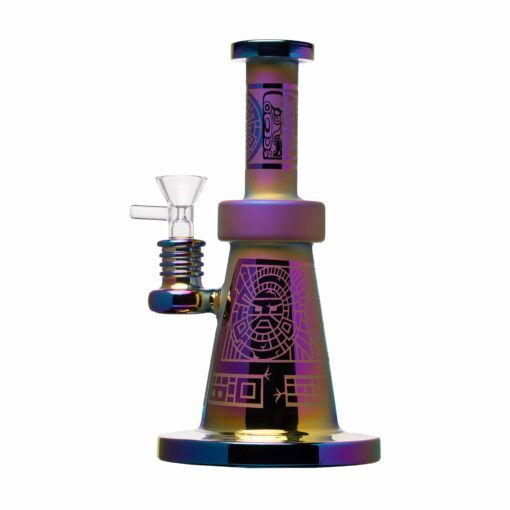 Human Grade Aztec (Sandblasted) Glass Water Pipe - Image 2