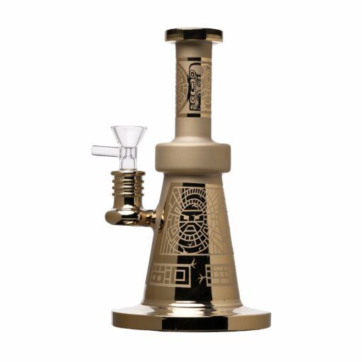 Human Grade Aztec (Sandblasted) Glass Water Pipe - Image 3