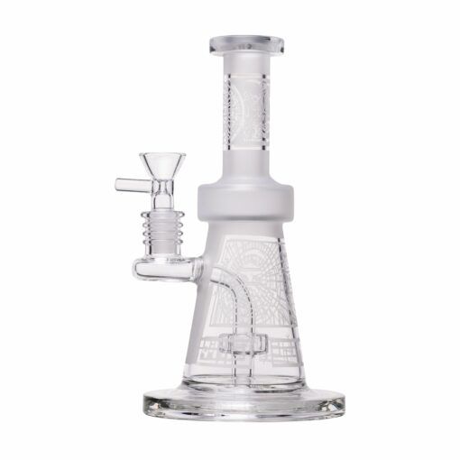 Human Grade Aztec (Sandblasted) Glass Water Pipe - Image 5