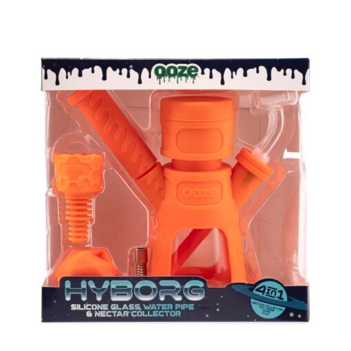 Ooze Hyborg Silicone Glass 4-in-1 Hybrid Water Pipe and Nectar Collector - Image 3