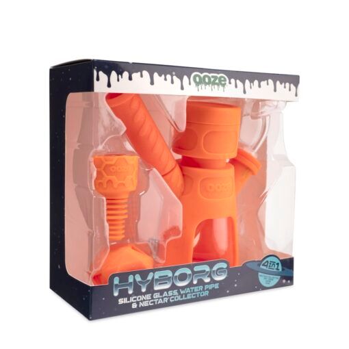 Ooze Hyborg Silicone Glass 4-in-1 Hybrid Water Pipe and Nectar Collector - Image 11