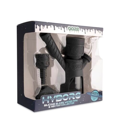 Ooze Hyborg Silicone Glass 4-in-1 Hybrid Water Pipe and Nectar Collector - Image 20
