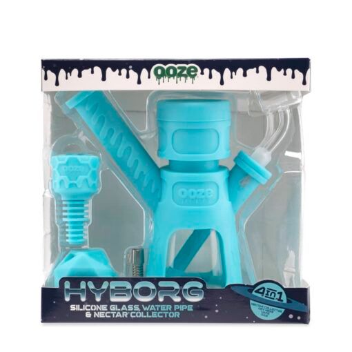 Ooze Hyborg Silicone Glass 4-in-1 Hybrid Water Pipe and Nectar Collector - Image 34