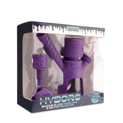 Ooze Hyborg Silicone Glass 4-in-1 Hybrid Water Pipe and Nectar Collector - Image 51