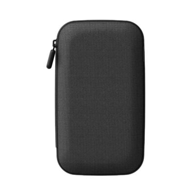 A black, rectangular Drift Case with a gunmetal zippered hard shell and textured surface, photographed against a white background.