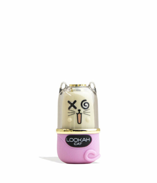 The Lookah Cat 510 Variable Voltage Battery is a small, cat-themed device with silver cat ears, a playful face, and a pink base labeled “LOOKAH CAT,” combining unique style with versatile 510 battery compatibility.