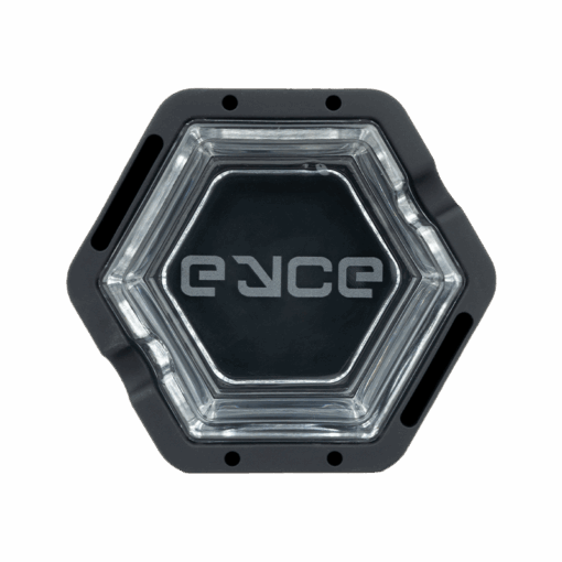 Stylish Eyce Ashtray from Eyce Pipes, featuring a sleek design that doubles as a functional smoking accessory, perfect for enhancing your smoking experience with its modern aesthetic, available at Cannabox. - Black