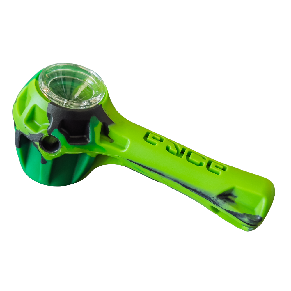 The Eyce Gavel Spoon from Eyce Pipes, showcasing its sleek and innovative design, combines durable materials with a stylish aesthetic, making it the ultimate smoking essential for a refined cannabis experience. Perfectly crafted for both functionality and elegance, this piece enhances your smoking ritual while reflecting the upscale lifestyle of Cannabox. - Jungle