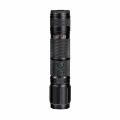 Cartisan High-Beam Flashlight Vaporizer featuring an ergonomic design and three-setting flashlight, perfect for smooth performance and convenience.