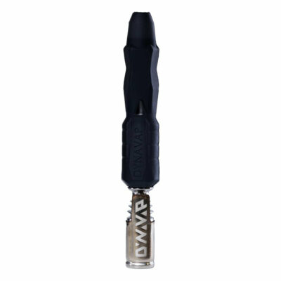 DynaVap B2 portable vaporizer featuring a silicone stem, stainless steel tip, and a sleek design, ideal for efficient dry herb extraction. - Black