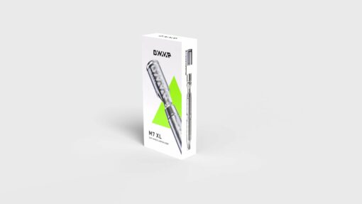 DynaVap M 7 XL vaporizer showcasing its sleek stainless steel design, featuring a captive cap and textured stem for enhanced grip and functionality.