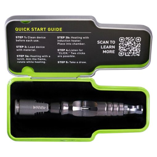 DynaVap HyperDyn vaporizer showcasing its sleek titanium design, large bowl capacity, and modular features for an enhanced vaping experience.