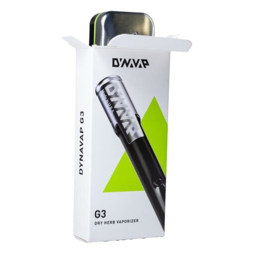 DynaVap G3 vaporizer showcasing its glass tip and stem, Captive Cap, and sleek design, perfect for dry herb enthusiasts.