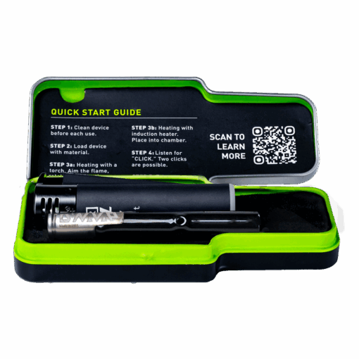 DynaVap G3 vaporizer showcasing its glass tip and stem, Captive Cap, and sleek design, perfect for dry herb enthusiasts.