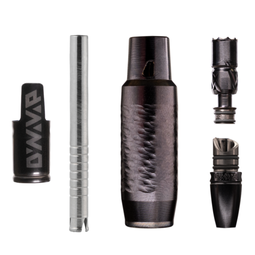 DynaVap VonG X - Stealth vaporizer showcasing its sleek titanium design and custom tin case, perfect for stylish and discreet sessions.