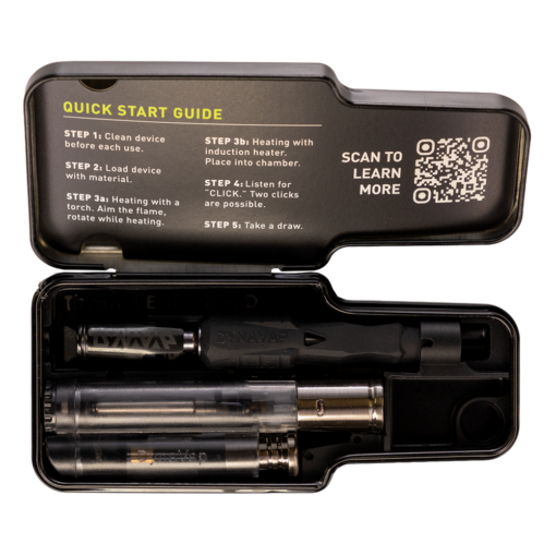 DynaVap B2 - Stealth vaporizer with DuraDyn Titanium Tip, compact design, and stylish tin case, ideal for on-the-go dry herb vaping.