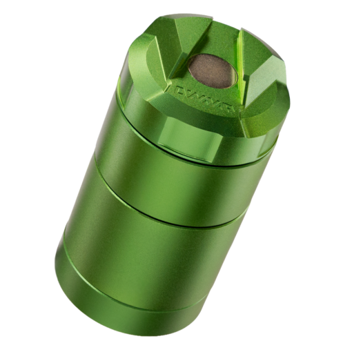DynaBank modular herb storage solution featuring durable anodized aluminum, three O-Ring sealed compartments, and integrated debowler for efficient material management.