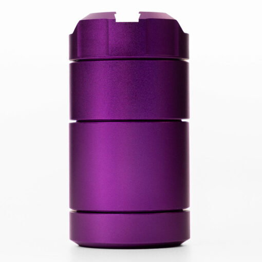 DynaBank modular herb storage solution featuring durable anodized aluminum, three O-Ring sealed compartments, and integrated debowler for efficient material management.